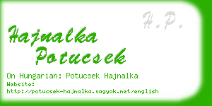 hajnalka potucsek business card